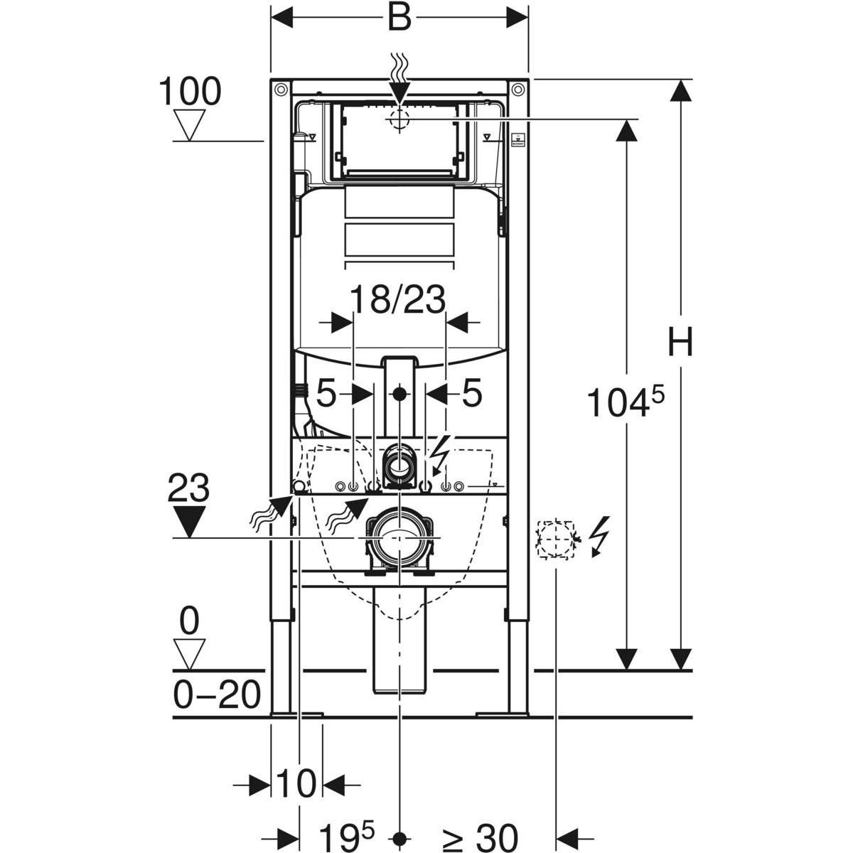 Bâti-support autoportant DUOFIX PLUS UP320 H : 112 cm réf. 111333005