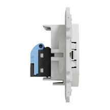 Prise RJ45 UTP grade 1 catégorie 6 Odace - 8 contacts - sans plaque - blanc brillant