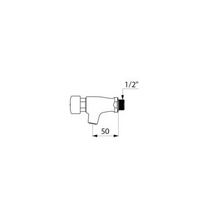 Robinet temporisé Tempostop de lavabo mural 15 x 21 débit 4 litres par minutes corps en laiton massif chromé : réf. 746000