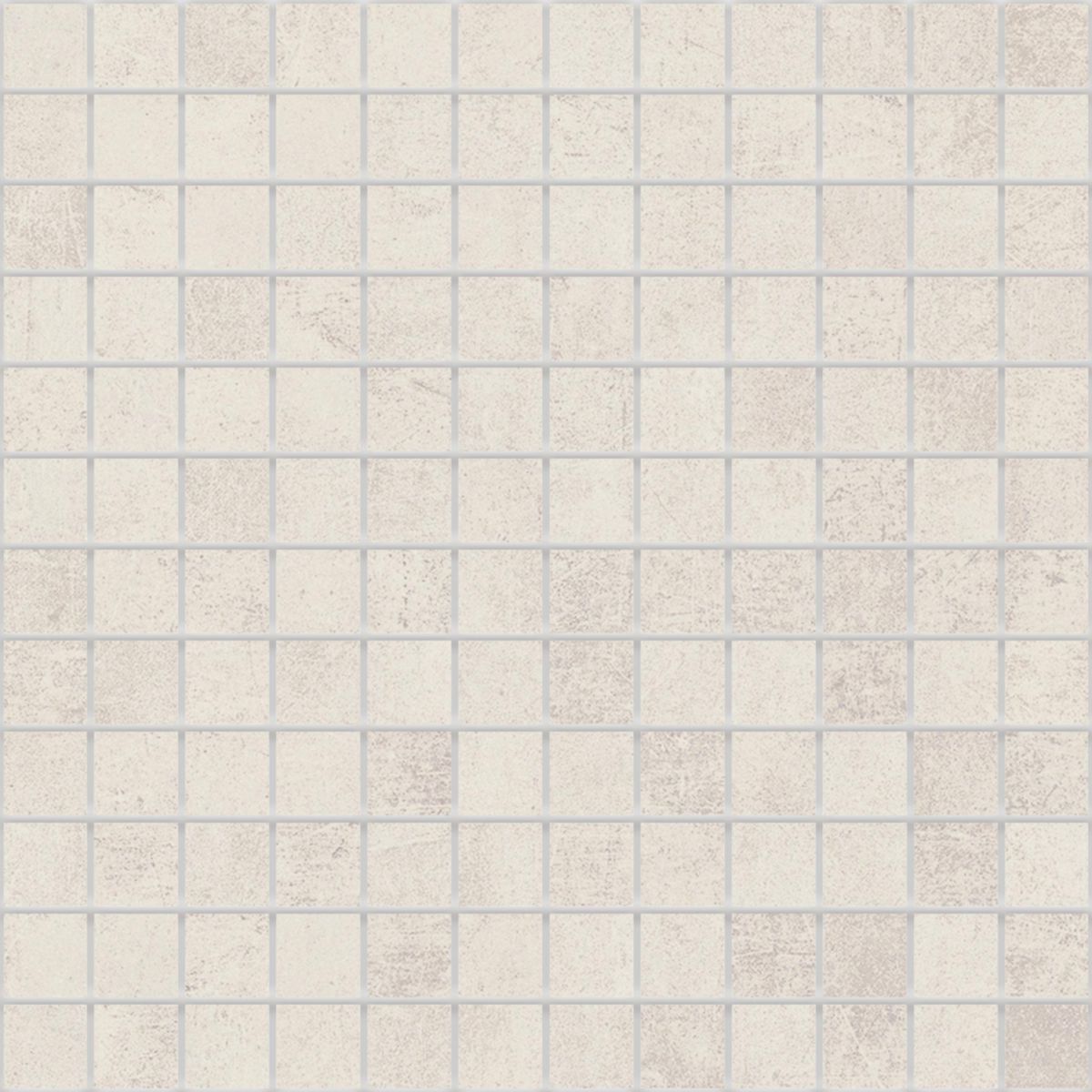 Mosaïque Graphis - grès cérame - ton bianco - tesselles 2,5x2,5 cm - 30x30 cm