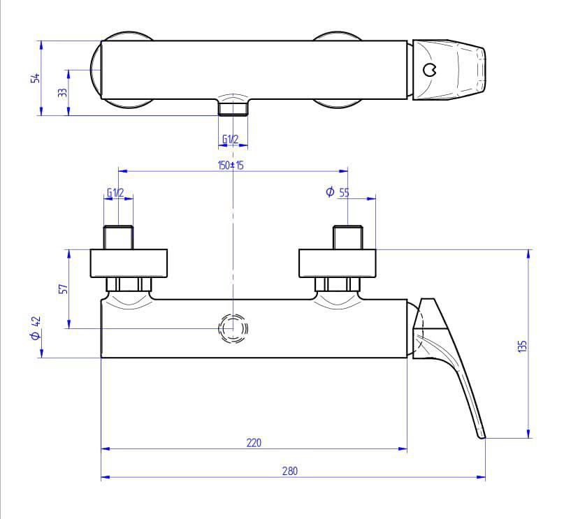 Collier double f m7x150 D16 sachet 5 pièces réf 7016-S5