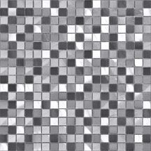 Mosaïque mur intérieur aluminium Pixel - graphit mix - tesselle 1,5x1,5 cm - trame 29,8x29,8 cm