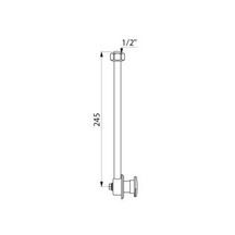 Tubulure d'alimentation femelle 15 x 21 pour urinoirs spéciaux ALLIA Aubagne et SELLES hauteur 245 mm Réf. 751000