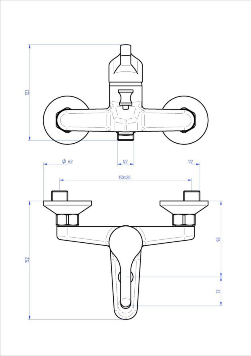 Mamelon double mâle égal - laiton chromé - 12x17 mm - lien 1 pc