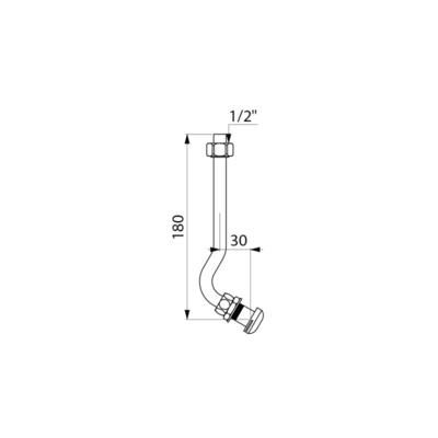 Tubulure pour urinoir JACOB DELAFON Coquille 2 avec effet d'eau : réf. 754524