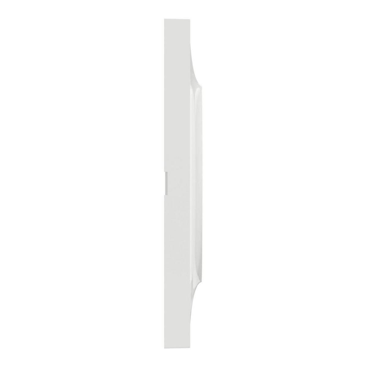 Plaque de finition pour prise murale Odace Styl - 3 postes - blanc brillant - entraxe 71 mm