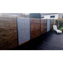 Panneau de gabion DecoWall Stone - gris - 90x180x4 cm