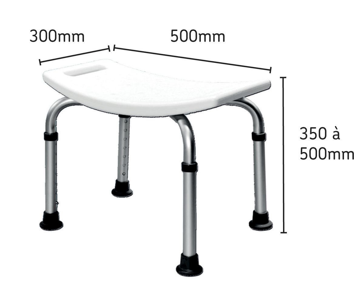 Tabouret de douche sur pied AKW INTERNATIONAL réf. 02300-LS