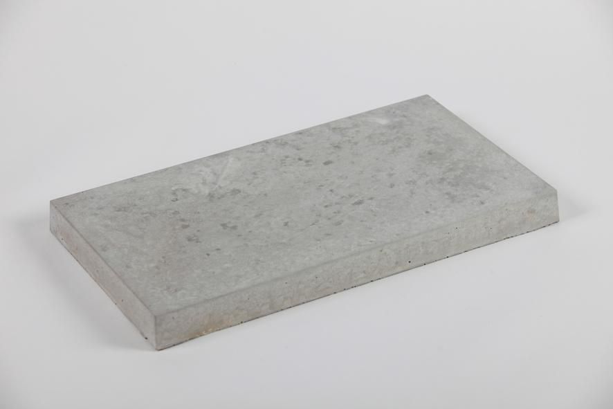 Dessus de mur plat - angle droit - béton gris - 50x28x4 cm