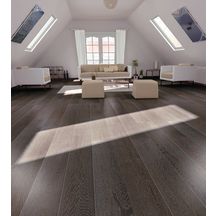 Parquet bambou massif Bamboo Solida - motif density aspect bois verni - granite grey - 14x135x1850 mm