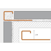 Profilé d'angle et de finition Quadec MC - angle sortant/rentrant - acier inoxydable - H. 10 mm - L. 2,50 m