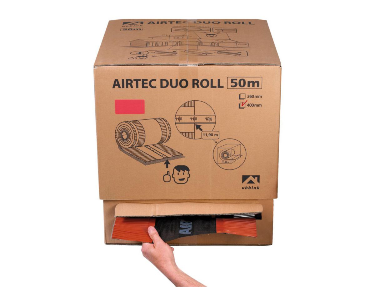 Closoir de faîtage Airtec Duo Roll - brun - 50 m x 310 mm