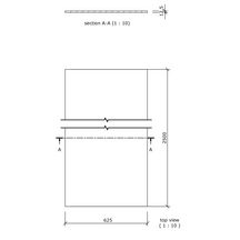 Panneau de construction WEDI 2500x625x12,5 mm Réf. 010000012