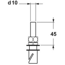 Douille d'alimentation avec raccord 12x17 pour urinoir, chromé réf. D5910AA