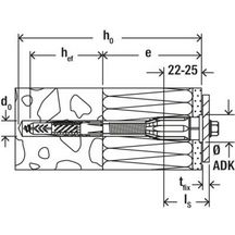 Système pour fixation au travers d'ITE 100/120 Thermax 8/120 M6 - 20/bte 