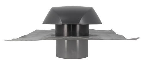 Chapeau de ventilation à collerette étanche diamètre 160mm anthracite Réf. VVE16A