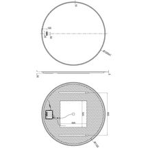 Miroir rond lumineux Alterna Oslo diamètre 120cm