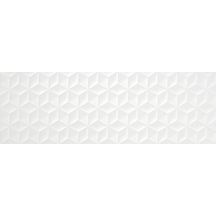 Faïence Andes - décor Kube blanco mat rectifié - 39,6x119,2 cm