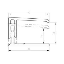 Bordure U PRO clipsable anthracite longueur 3m Réf: FC301E3SLG