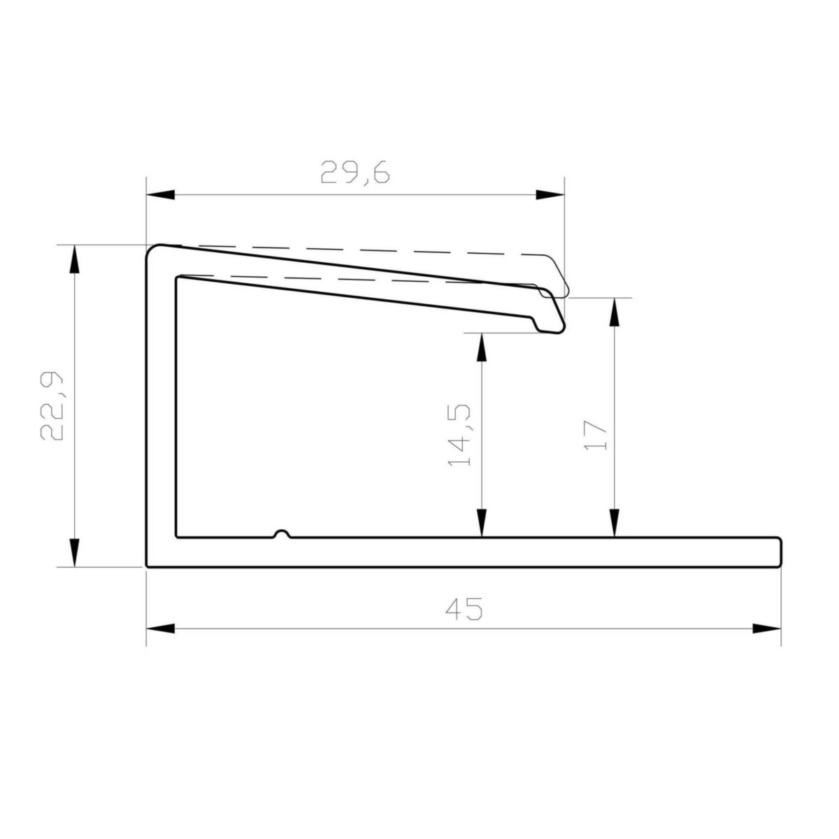 Bordure en U PRO PVC teinte ciment L. 3 m Réf: FC302E3CG