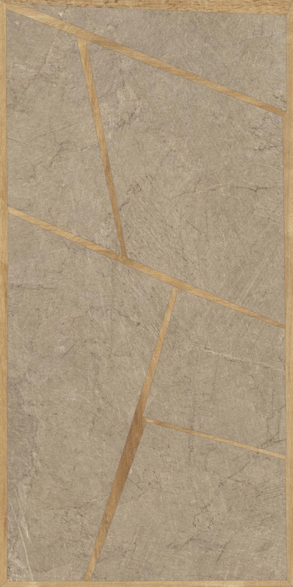 Carrelage grès cérame sol/mur intérieur Mindwalk - beige woody rectifié - 60x120 cm