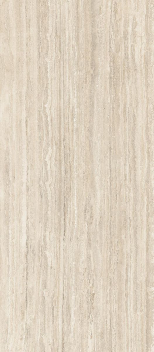 Carrelage effet pierre Realstone Travertino - grès cérame rectifié - ton vein beige - 120x278 cm - ép. 6 mm