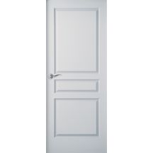 Porte ferrée DIN alvéolaire cadre résineux postformée Séviac à recouvrement - axe à 40 mm emballé 204x83cm gauche P