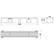 ACO SELF 200-CE 100CM-GR CAILL.GALVA B125