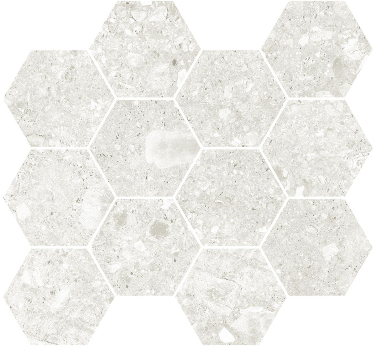 Carrelage sol/mur grès cérame Native - hexagonal moon mat - 29,7x34,4 cm