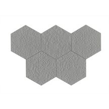 Carrelage hexagonal sol/mur intérieur Stratford - grès cérame émaillé - s structuré crochet 3D grey - 18,2x21 cm - ép. 10 mm