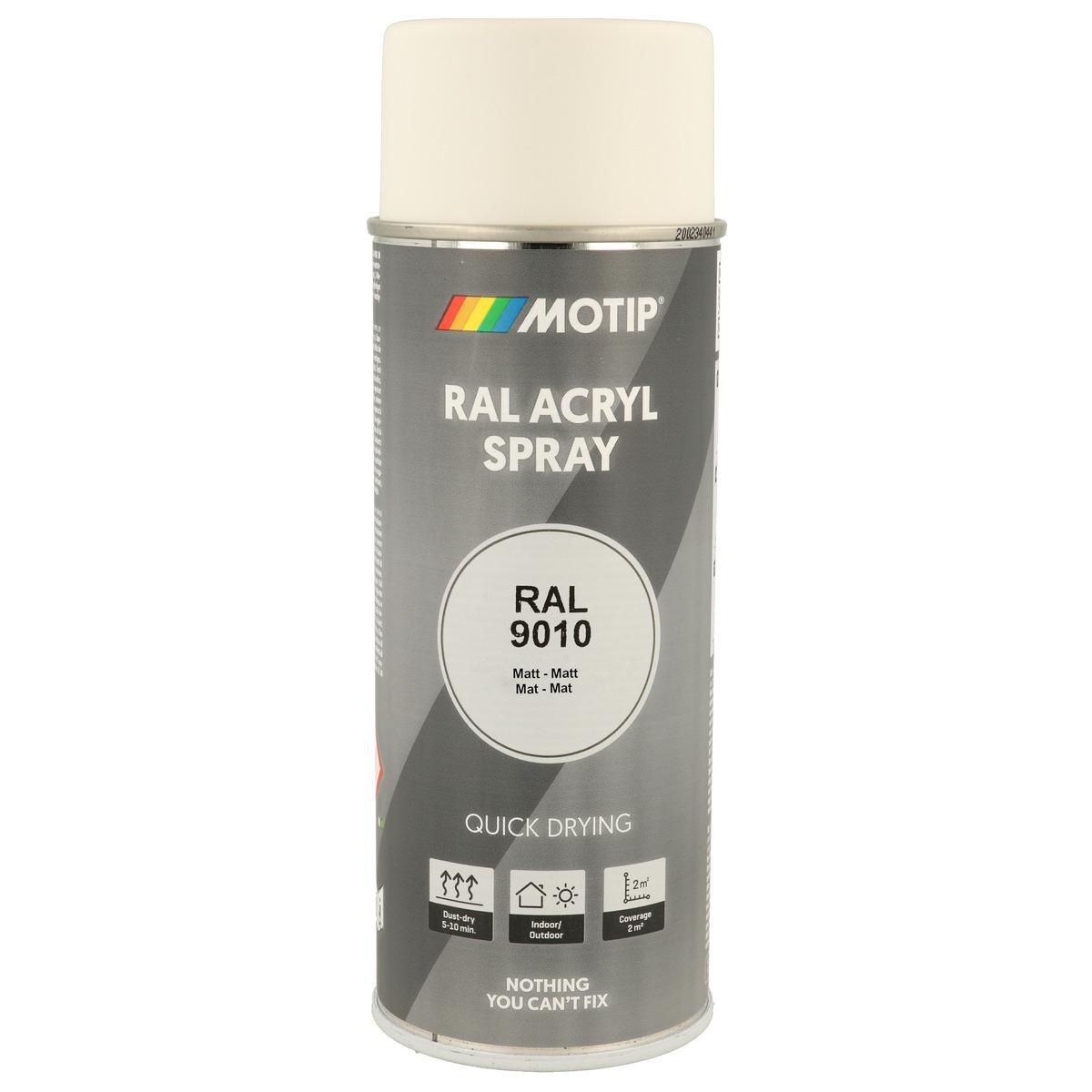 Peinture acrylique - blanc mat - aérosol de 400 ml