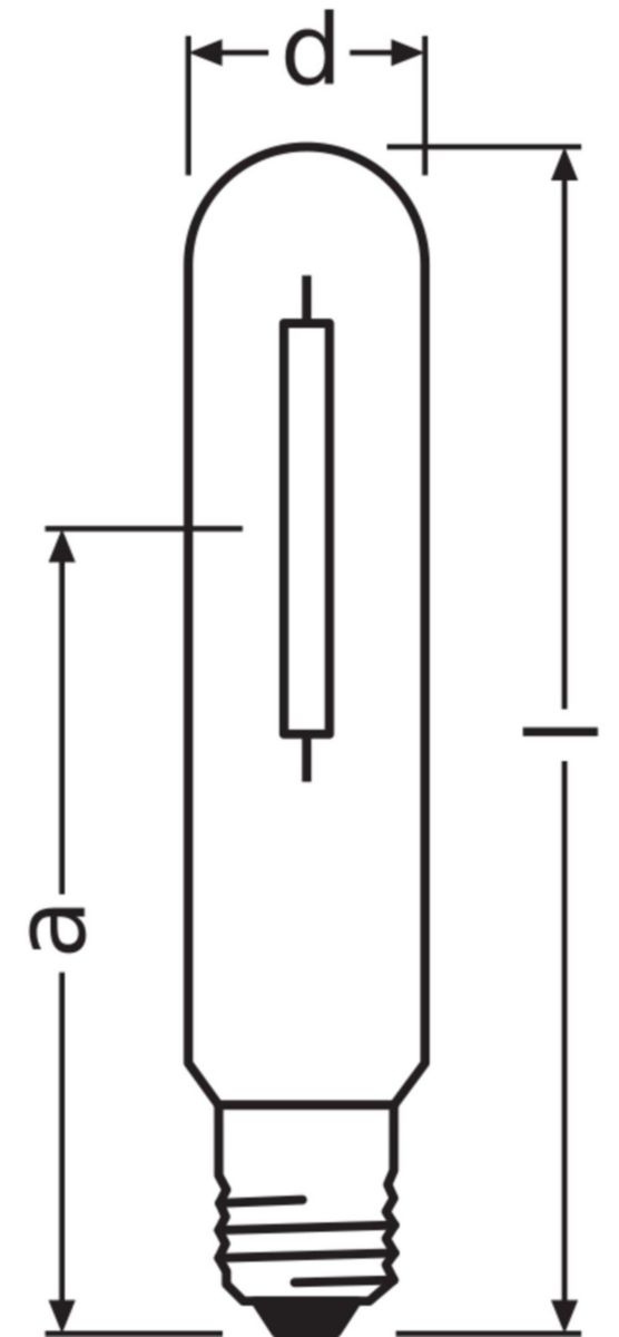 Lampe à décharge Vialox à vapeur de sodium NAV-T Super 4Y - 250 W - E40