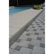 Bordurette de jardin - béton gris - 100x25x5 cm