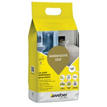 Joint de carrelage esthétique Weberjoint Star - blanc pur E06 - sac de 5 kg