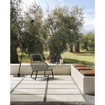 Carrelage de sol extérieur Lavaredo 2 - grès cérame - ton bianco HLA 210 - 60x60 cm - ép. 20 mm