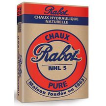 Chaux hydraulique naturelle pure Rabot NHL 5 CE Socli ton clair sac 35 kg