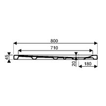 Receveur RENOVA céramique 80 x 80 ultra-plat à poser/à encastrer émaillé 4 côtés PN 18 de série pour bonde siphoïde 90 Réf. 00721800000AG3