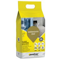 Joint de carrelage esthétique Weberjoint Star - gris acier E09 - sac de 5 kg