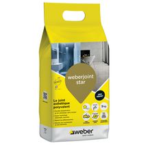 Joint de carrelage esthétique Weberjoint Star - gris granit E10 - sac de 5 kg