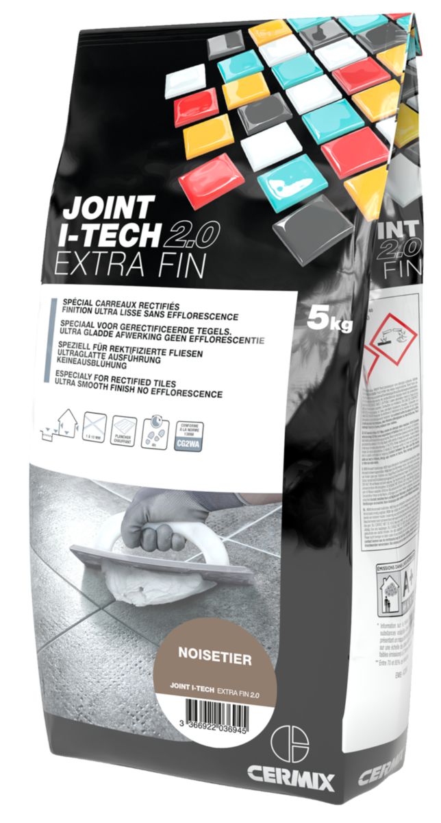 Mortier joint coloré Joint I-Tech Extra Fin 2.0 - teinte noisetier - sac de 5 kg