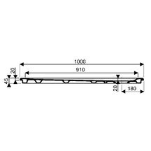 Receveur RENOVA céramique 100 x 100 ultra-plat à encastrer émaillé 4 côtés PN 12 de série pour bonde siphoïde de 90 Réf. 00738800000AG3