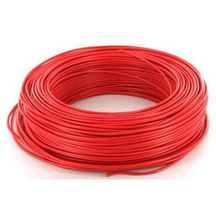 Fil électrique de phase rouge H07V-R - conducteur 10 mm² - 450/750 V - Ø 5,9 mm - couronne de 100 m