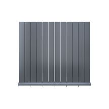 Lame de palissade aluminium + embout Aluroc (vendue par multiple de 2) - gris RAL 7016 - 160x40 mm - H. 1,8 m