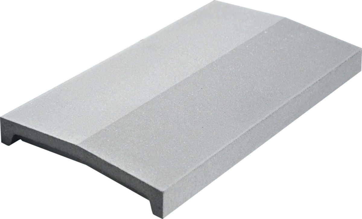 Chaperon de mur Optipose 2 pentes - gris - 49x28x4/5,2 cm