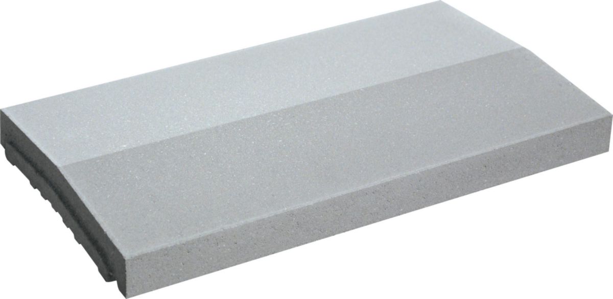 Chaperon de mur Optipose 2 pentes - gris - 49x28x4/5,2 cm