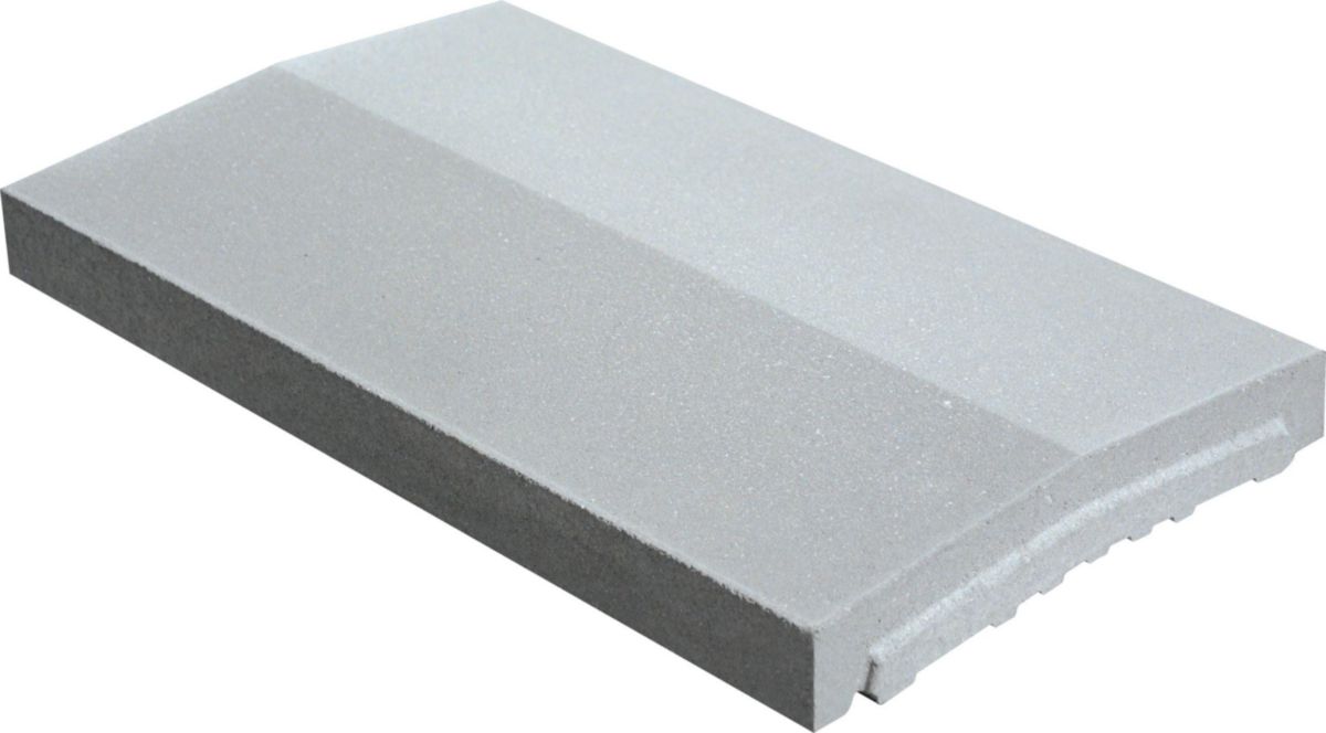 Chaperon de mur Optipose 2 pentes - gris - 49x28x4/5,2 cm