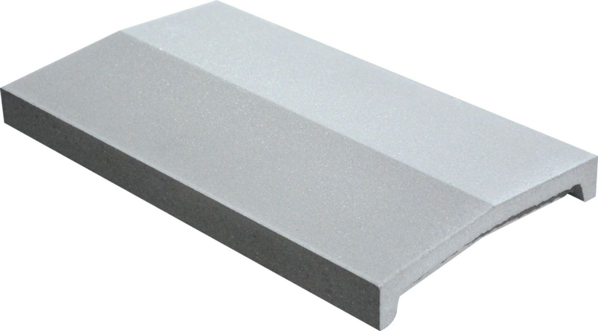 Chaperon de mur Optipose 2 pentes - gris - 49x28x4/5,2 cm