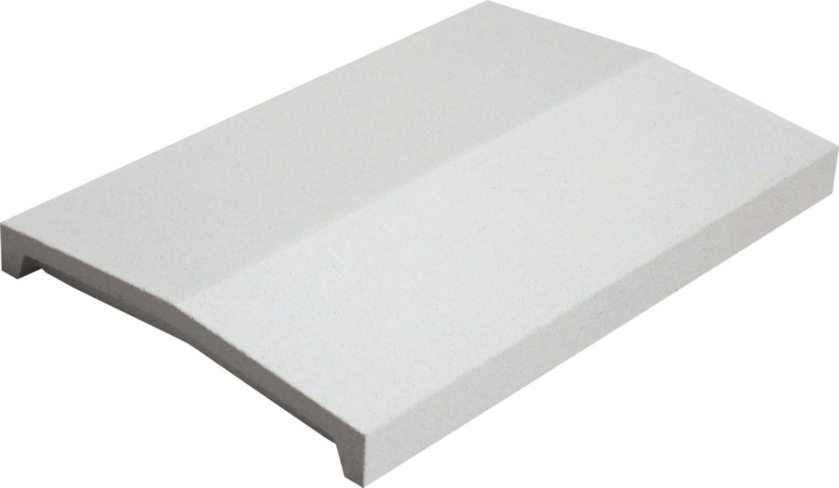 Chaperon de mur Optipose 2 pentes - blanc cassé - 49x33x4/5,4 cm