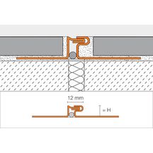 Profilé de fractionnement Dilex-EDP - acier inox - H. 11 mm - L. 2 m