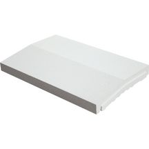 Chaperon de mur Optipose 2 pentes - blanc cassé - 49x33x4/5,4 cm